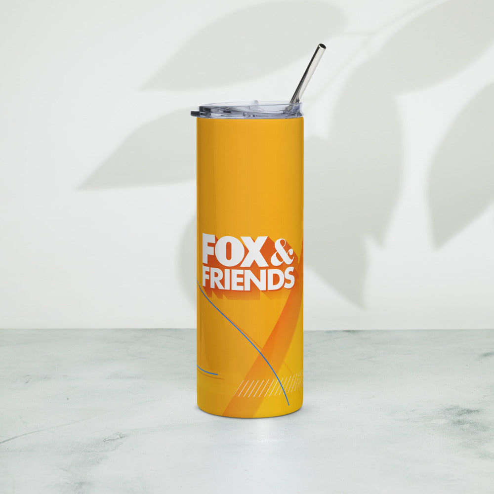 The iconic FOX & Friends logo is displayed clearly on the front of this durable stainless steel tumbler.