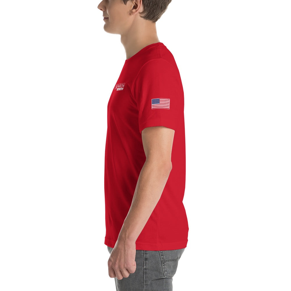 A clean product fold showing the vibrant color palette and crisp presentation of the FOX News apparel.