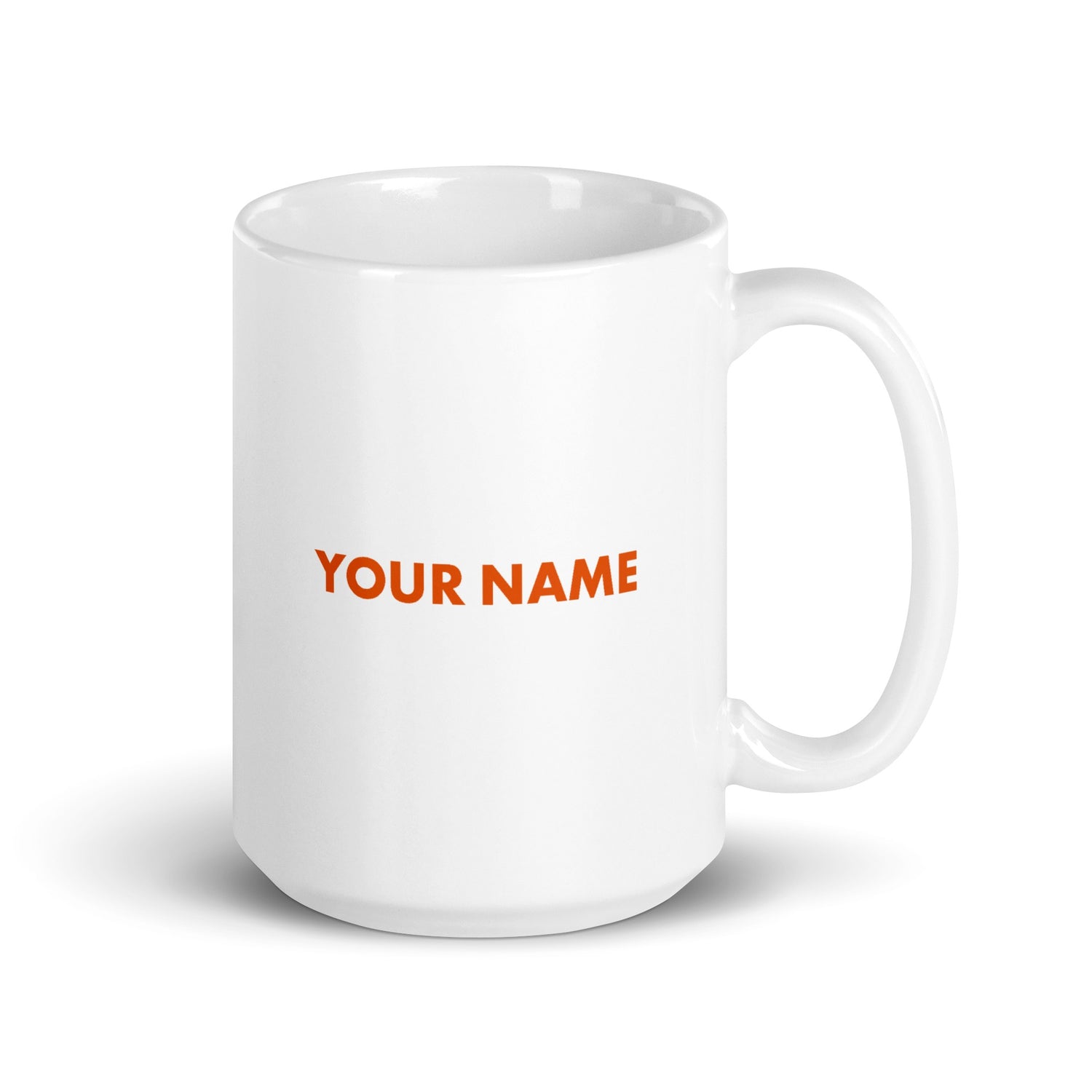 Detailed view of the crisp FOX & Friends logo on a high-quality white mug.