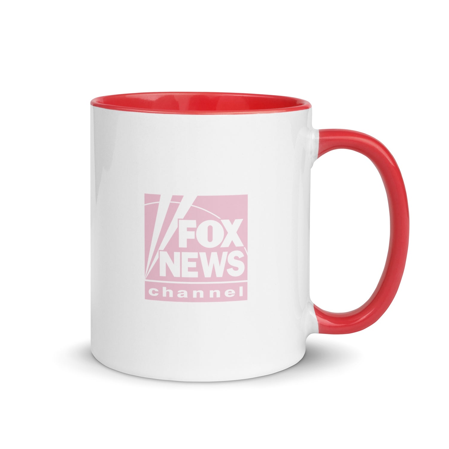 The official FOX News logo and Love, Mom graphic printed on a crisp white ceramic coffee cup.