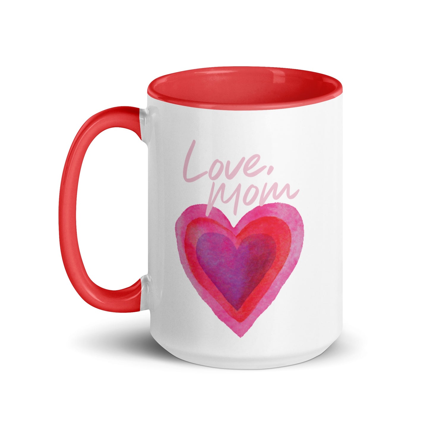 A woman holding the FOX News Love, Mom Mug while enjoying a morning coffee in a sunlit living room.