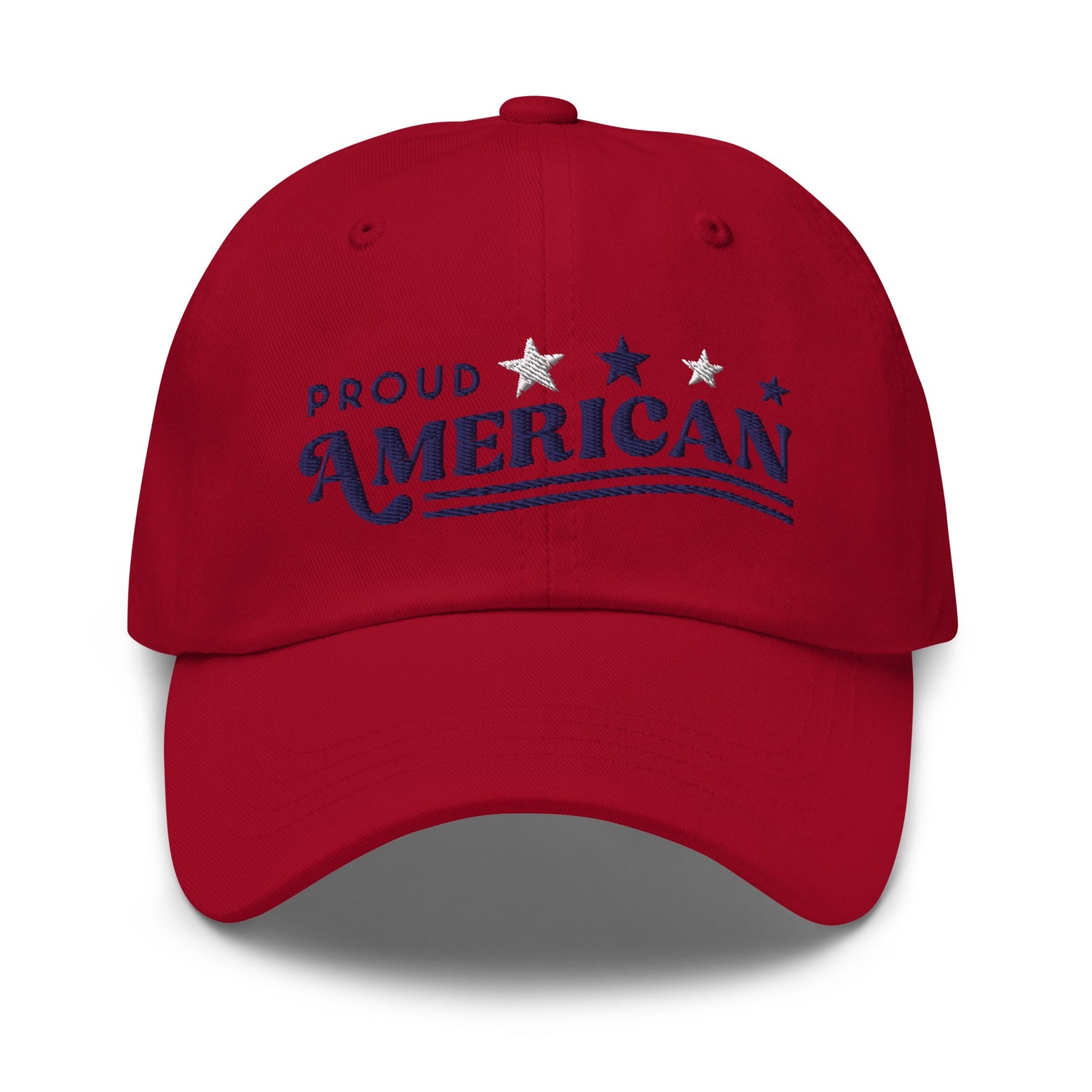 The back view of the FOX News Proud American hat showcasing the adjustable strap and high-quality fabric construction.