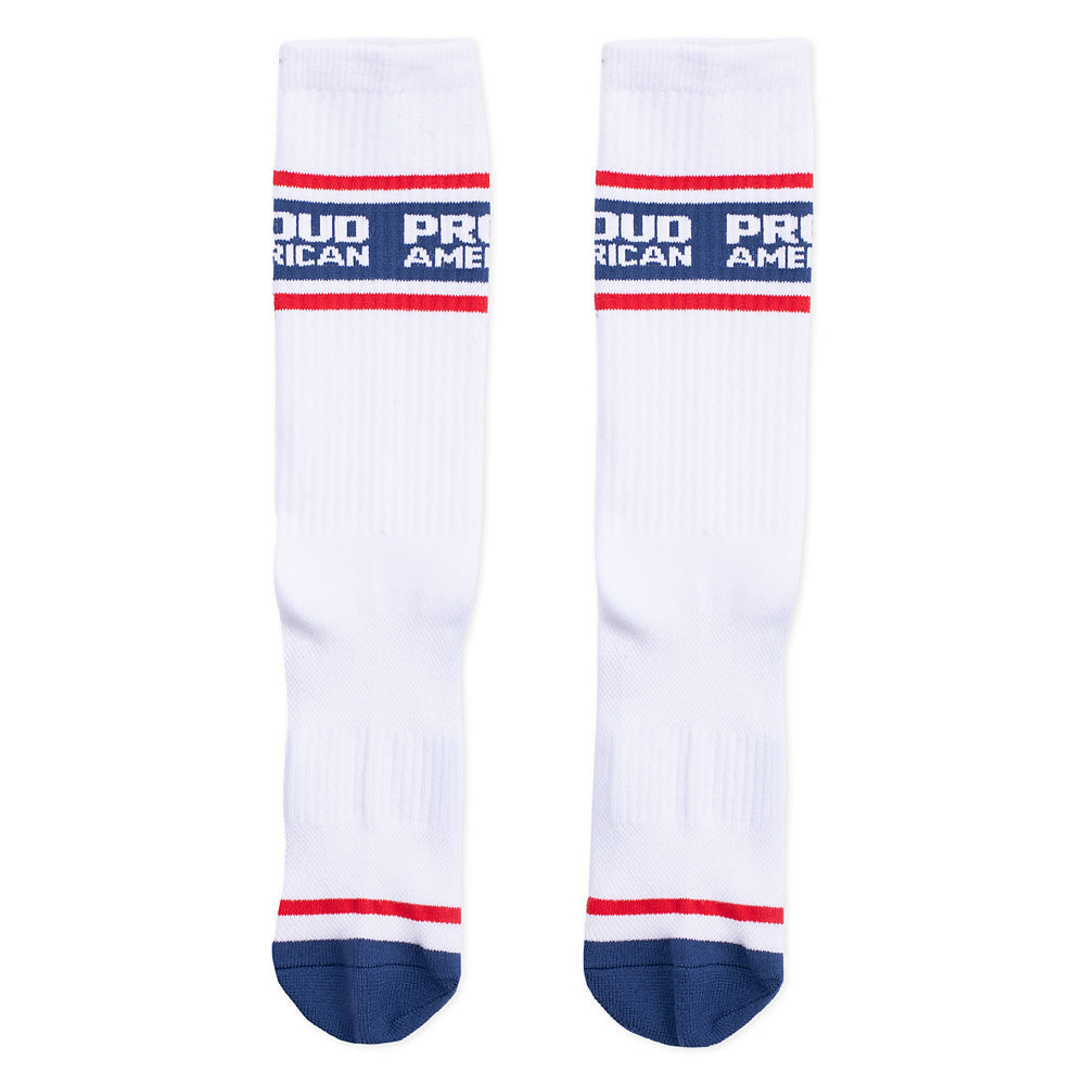 FOX News Proud American Athletic Socks (White) White