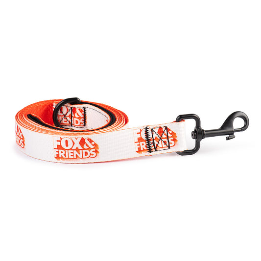 An official *FOX & Friends* pet leash with the crisp network logo displayed on a durable blue nylon strap.
