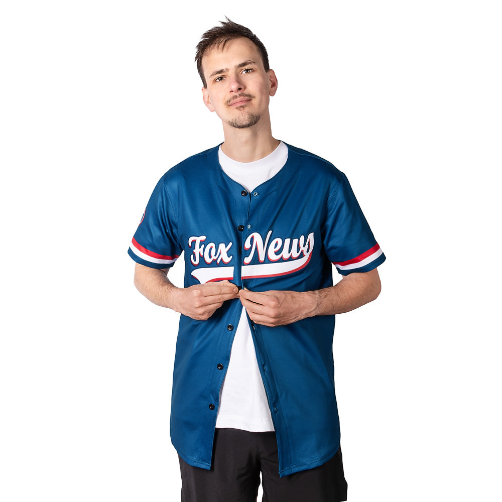A person wearing the jersey in a casual lifestyle setting, reflecting everyday American values.