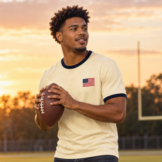 America Looks Good On Me Ringer T-Shirt