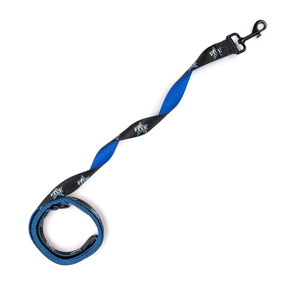 Close-up of the crisp FOX News logo on the durable pet leash material.