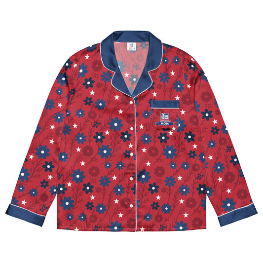 A front view of the *FOX News* *Proud American* Mom Long Sleeve Pajama Top on a clean white background.