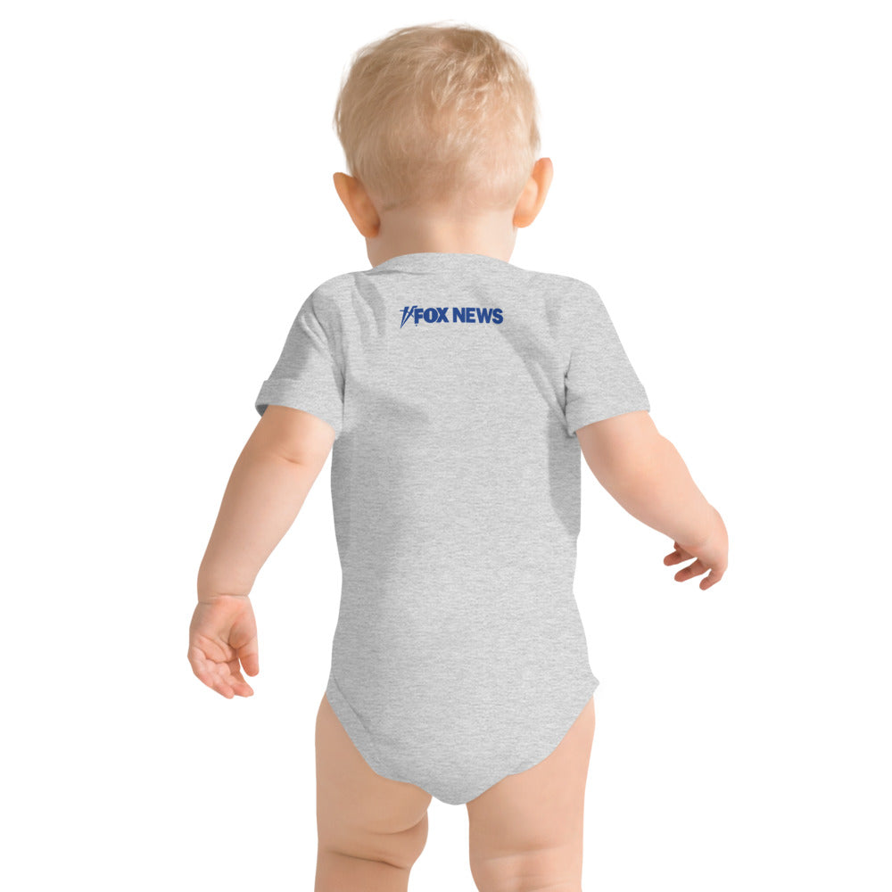 Back view of the baby bodysuit showing the high-quality stitching and fabric finish.