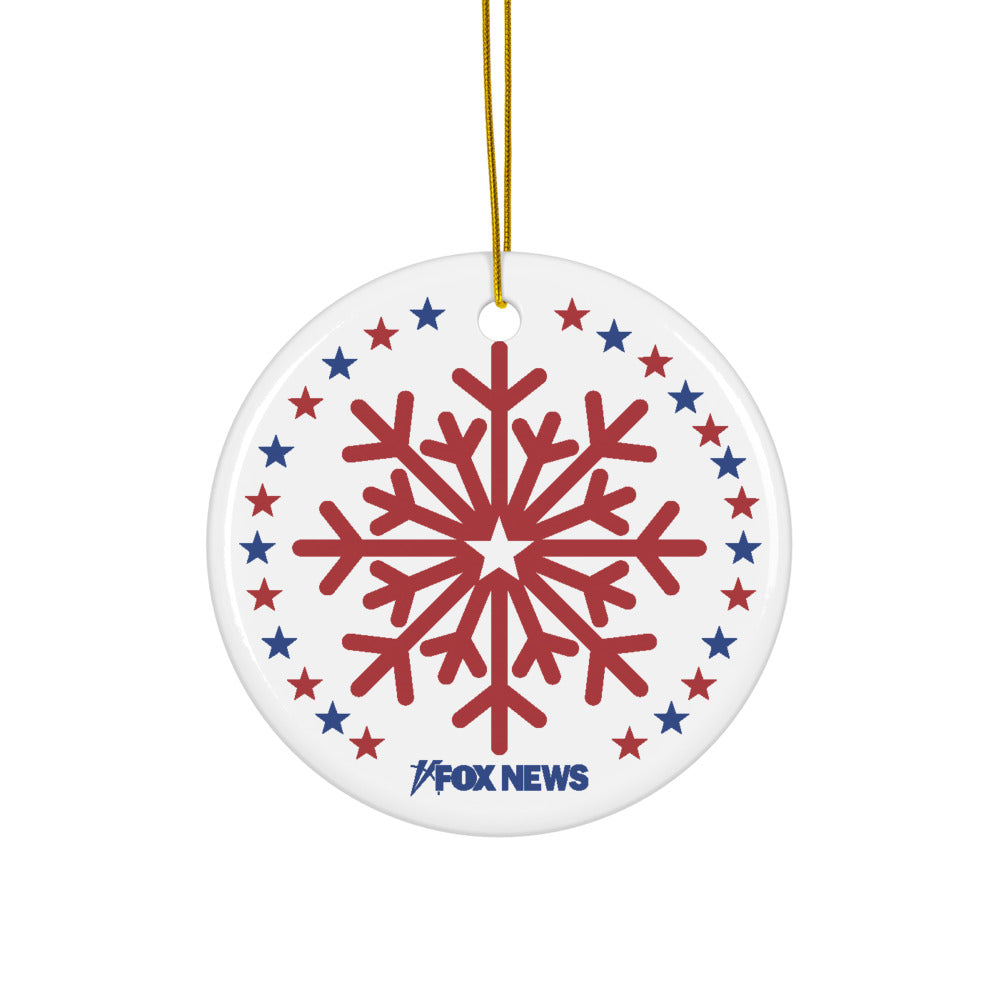 FOX News Holiday Snowflakes Ceramic Ornament
