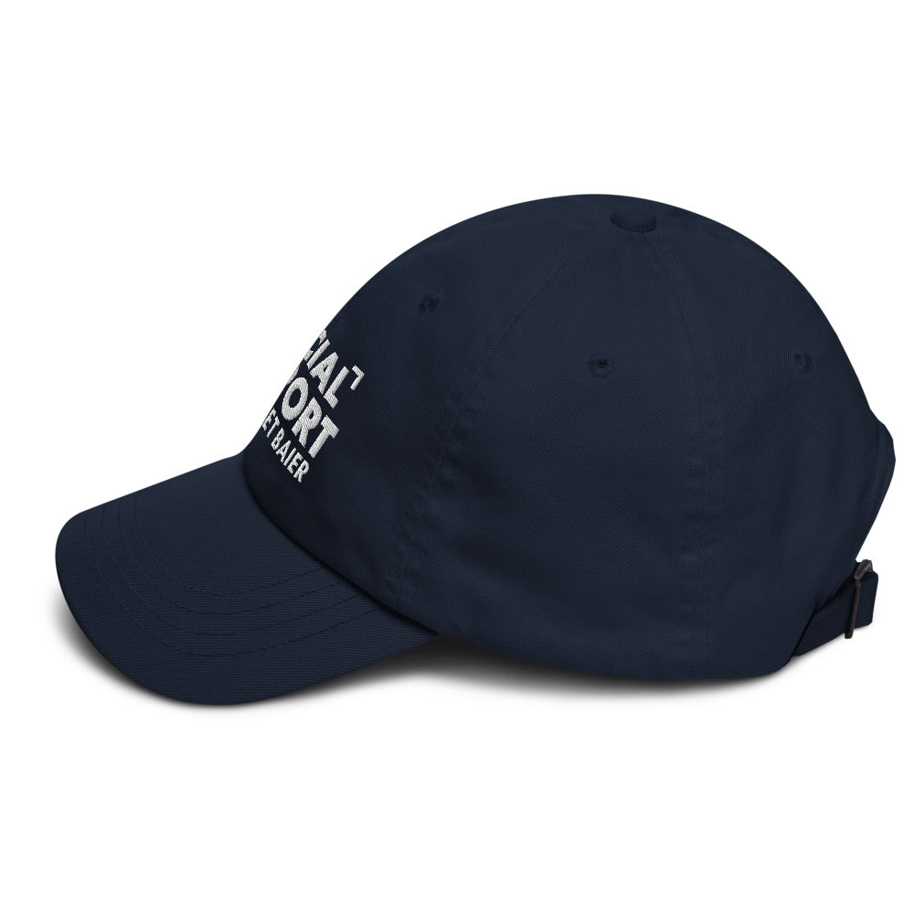 Back view of the FOX News Special Report with Bret Baier embroidered hat showing the adjustable strap closure.