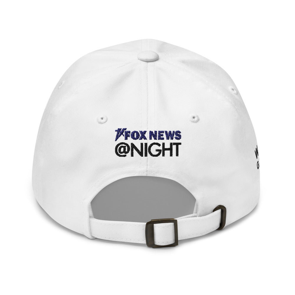 Side profile of the adjustable baseball cap shown in a clean outdoor lifestyle context.