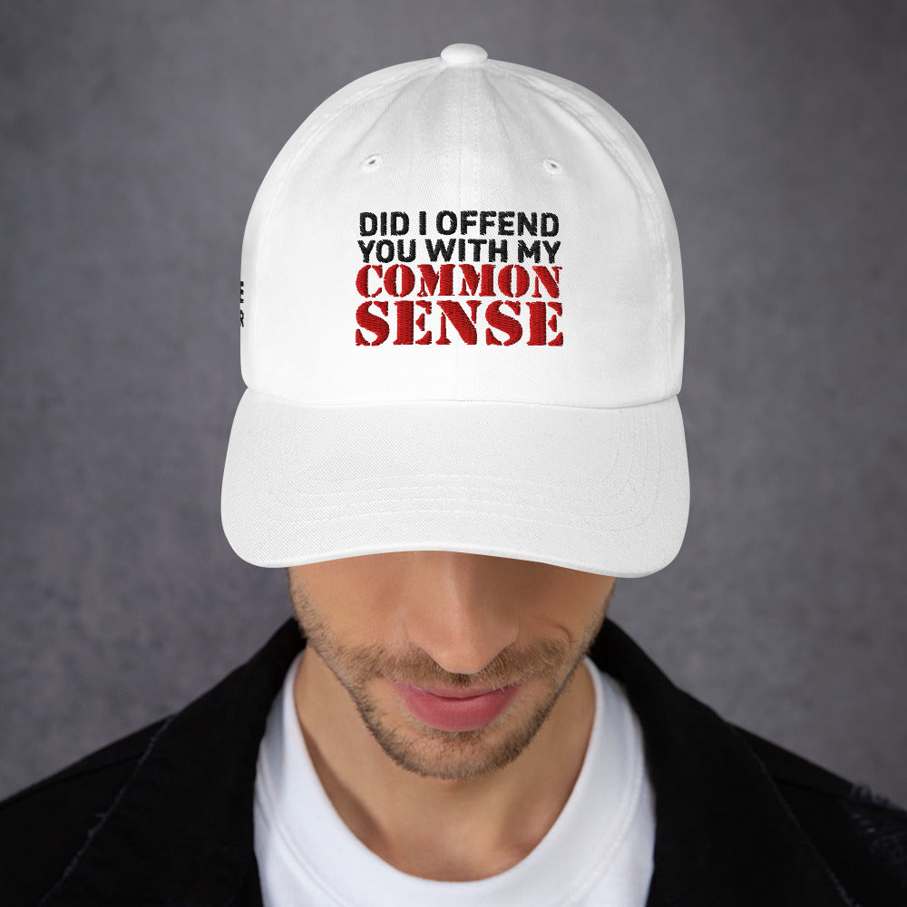 A proud American viewer wearing the FOX News @ Night embroidered hat in a comfortable living room.