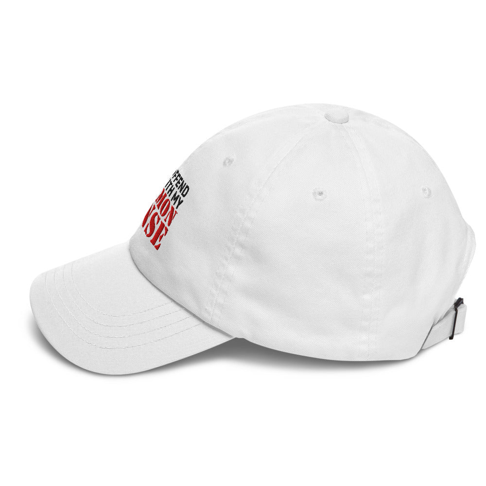 Rear view of the FOX News hat highlighting the adjustable strap closure.