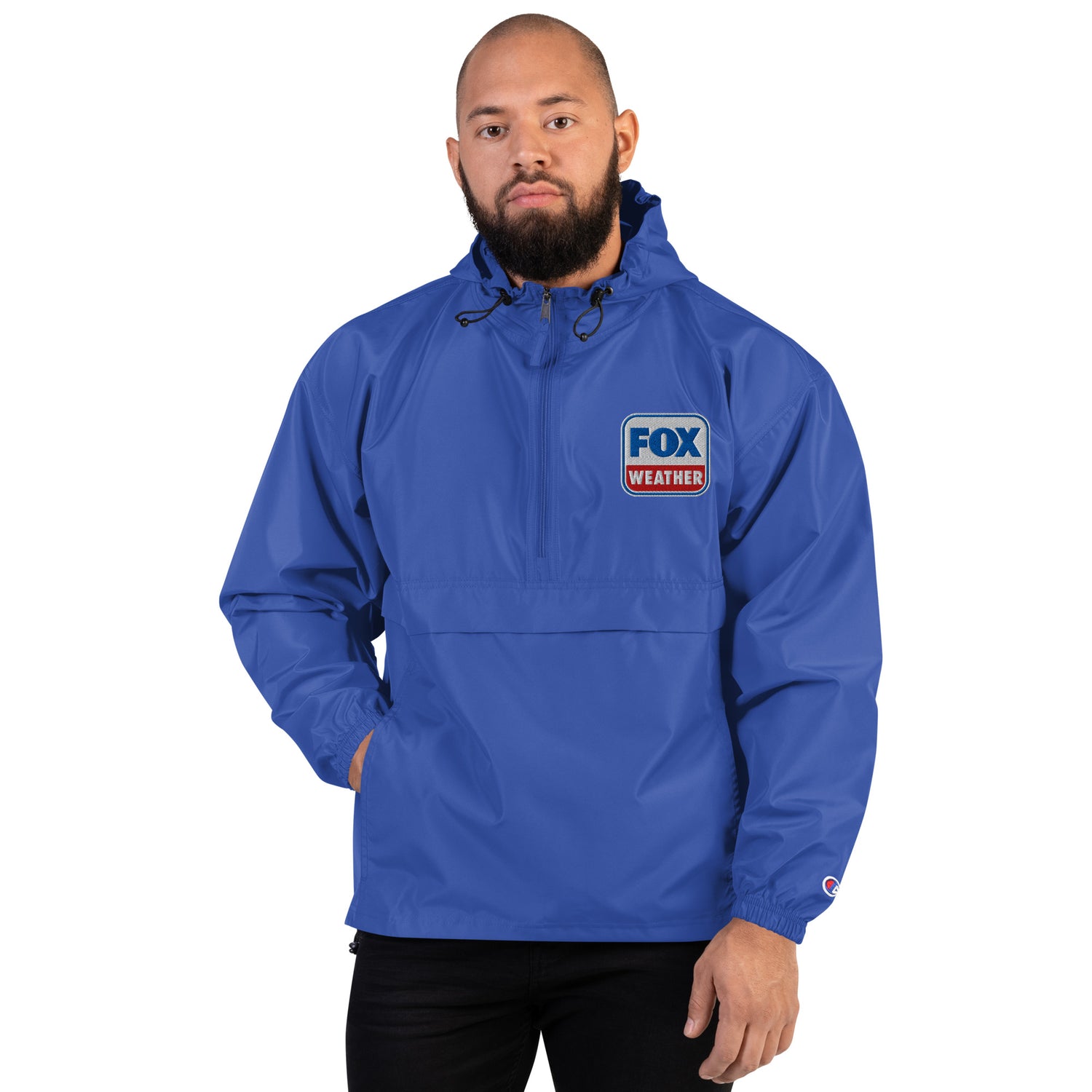 The True Royal FOX Weather packable jacket displayed in a clean American home setting.