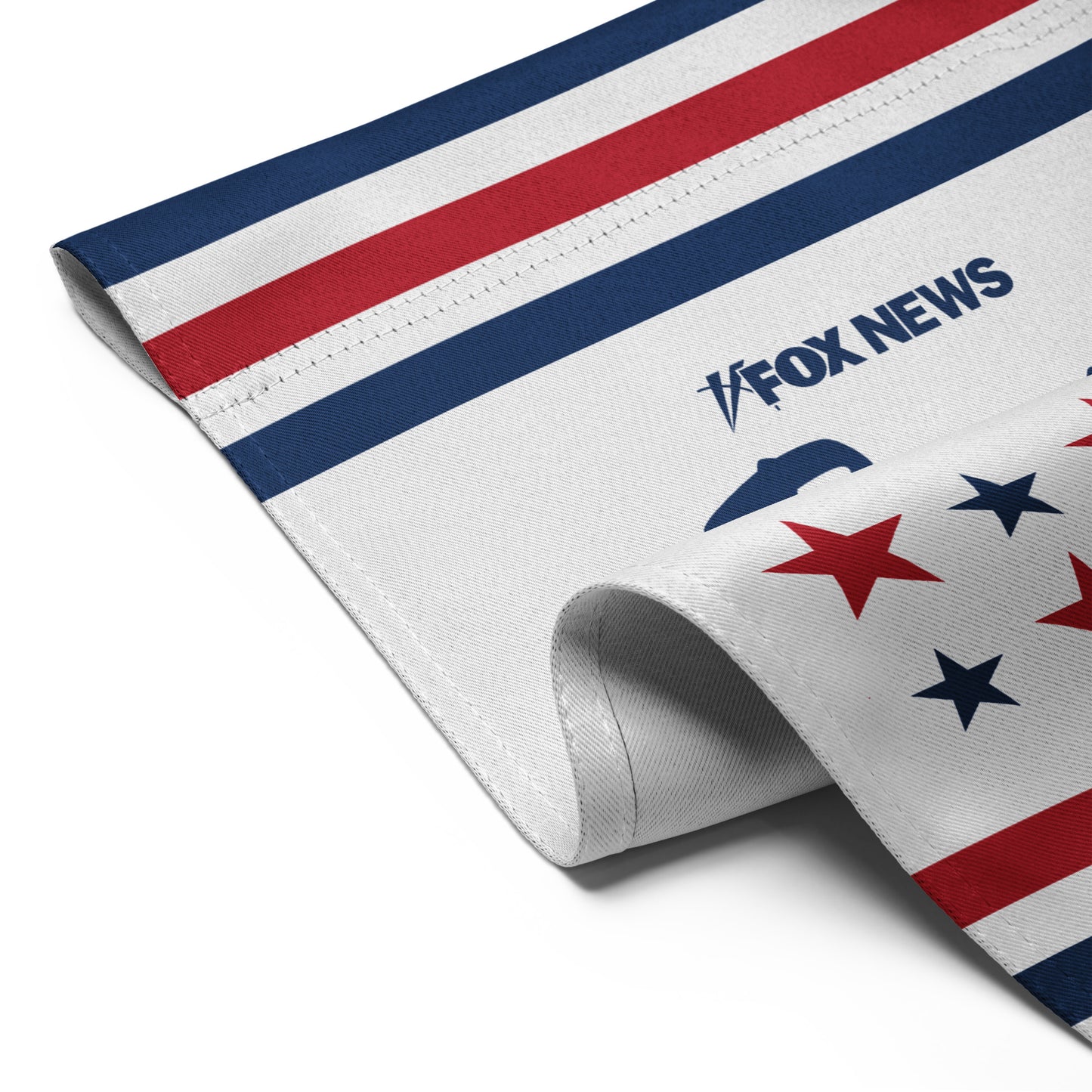 Detail view of the weather-resistant material and crisp printing on the Proud American Est. 1776 banner.