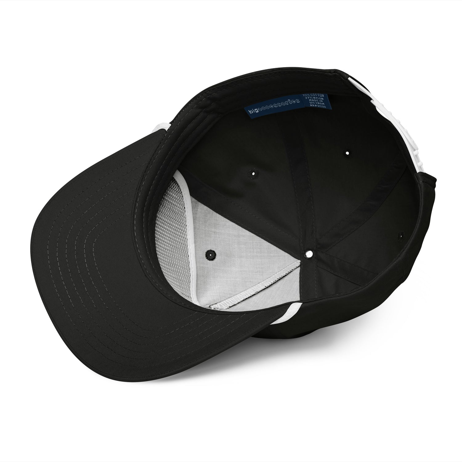 A side profile of the adjustable strap on the FOX News Golf Rope Cap.