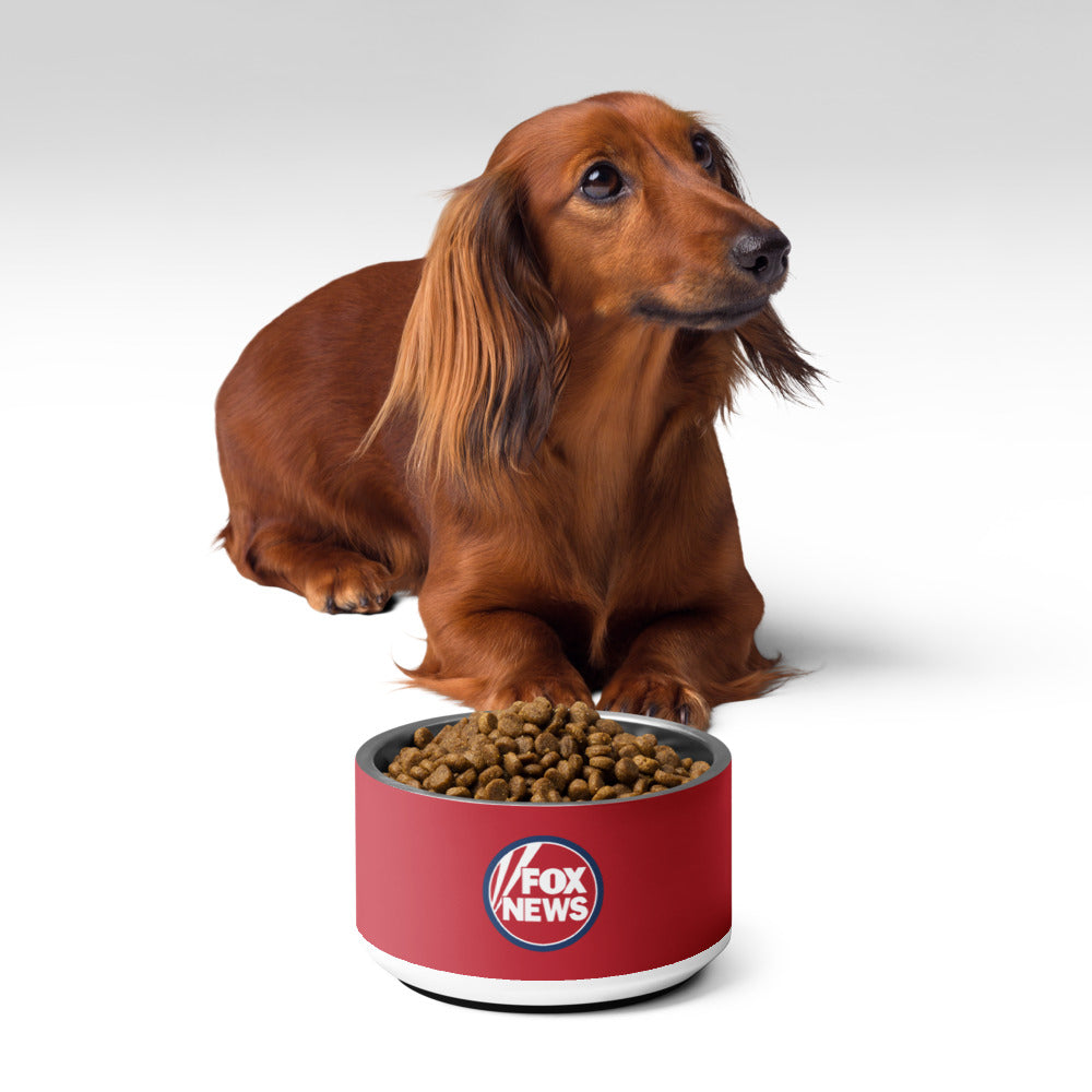 Product view of the FOX News pet bowl highlighting its sturdy construction and clean finish.