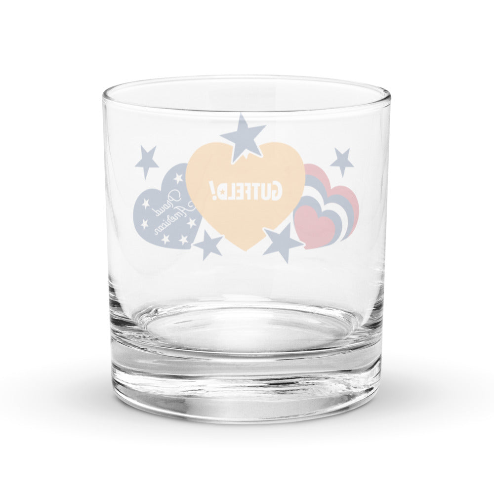 Close up of the crisp *FOX News* logo and patriotic graphics on a high-quality glass.