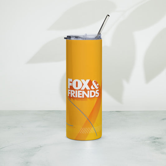 The iconic FOX & Friends logo is displayed clearly on the front of this durable stainless steel tumbler.