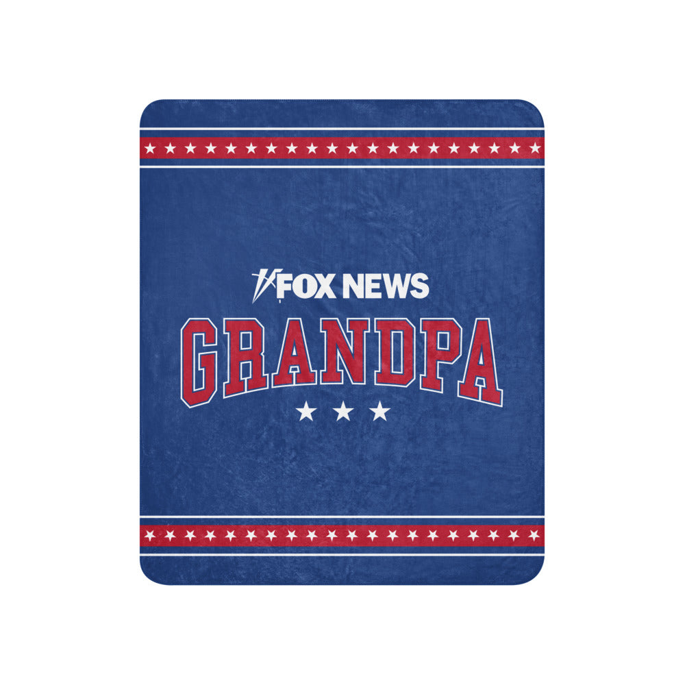 Fox News Grandpa Sherpa Blanket 50 in x 60 in