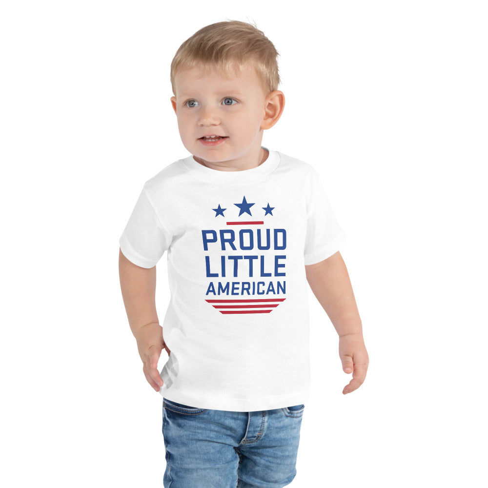 The FOX News Proud Little American Toddler T-Shirt displayed clearly against a neutral background.