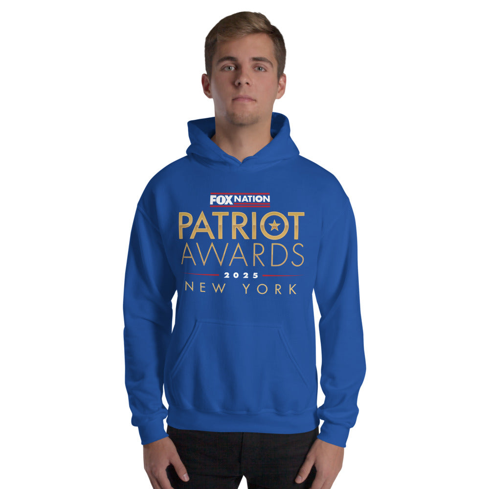 A side view of the hoodie highlighting the front pouch pocket and soft fabric finish.