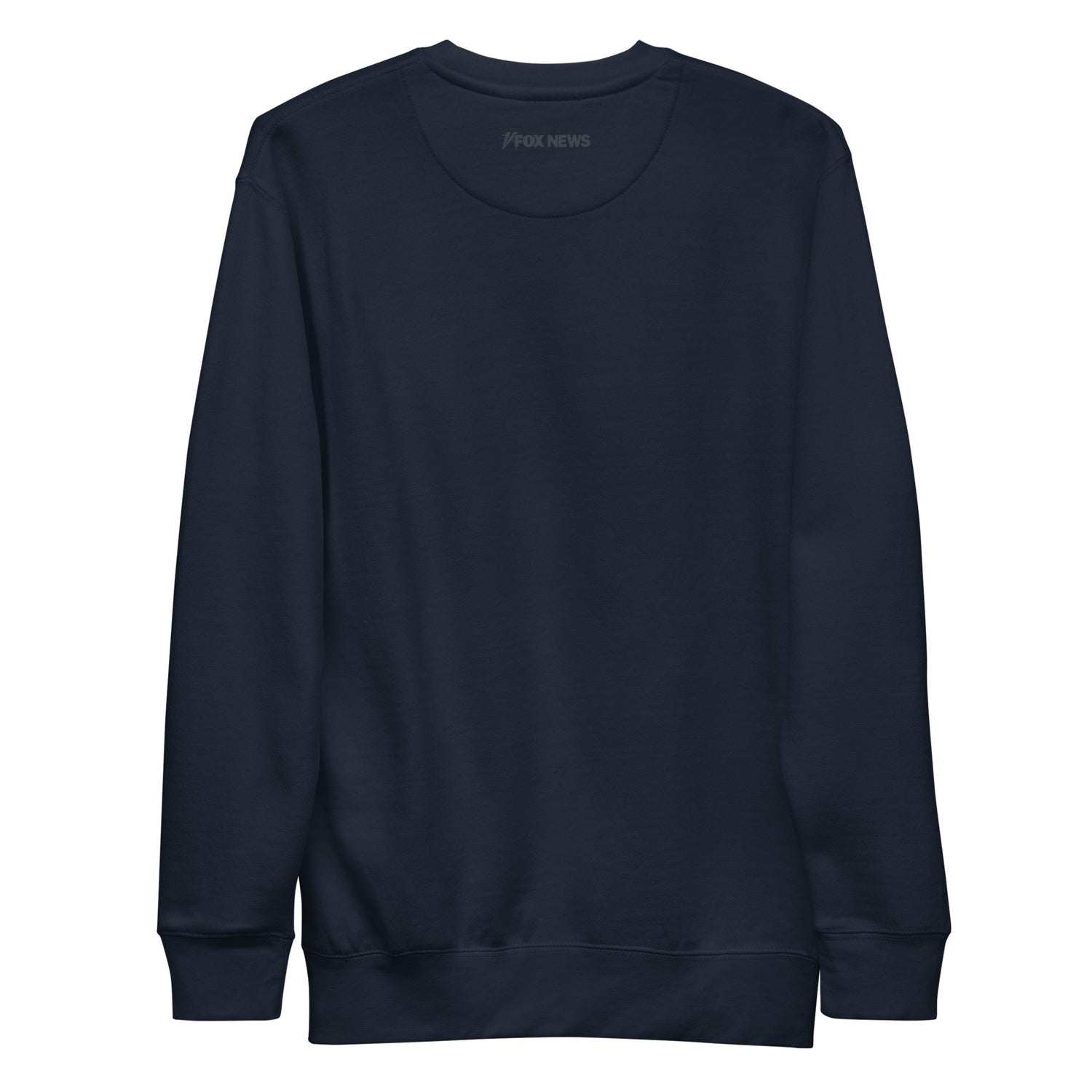 Folded stack of FOX News The Freedom Social Club sweatshirts in navy and green colorways
