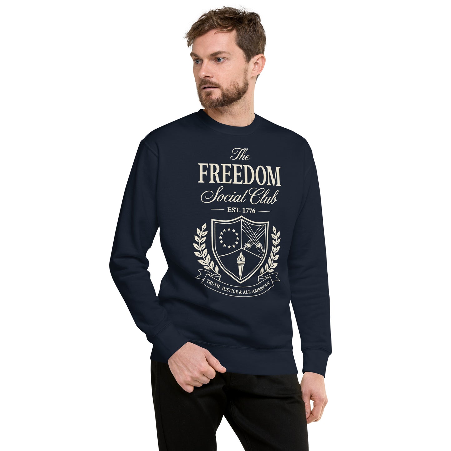 Close-up view of the sleeve cuff and ribbed hem construction on the FOX News sweatshirt