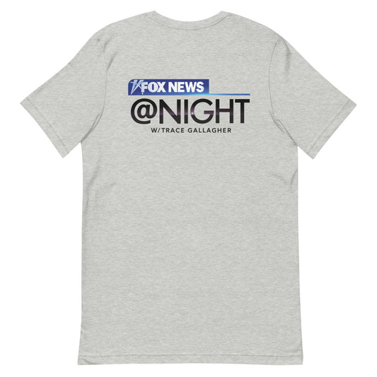 The FOX News logo and Common Sense graphic displayed clearly on an Athletic Heather t-shirt.