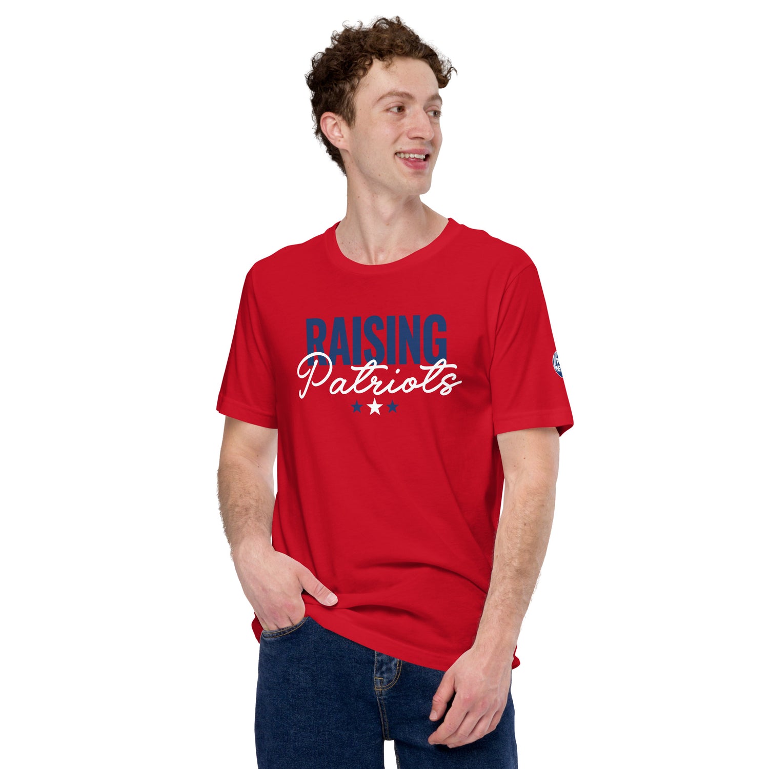The FOX News Raising Patriots T-Shirt displayed on a clean surface highlighting the high-quality fabric.