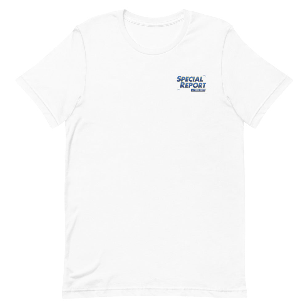 A sunny backyard morning coffee setting featuring the graphic t-shirt displayed clearly on a neutral background.