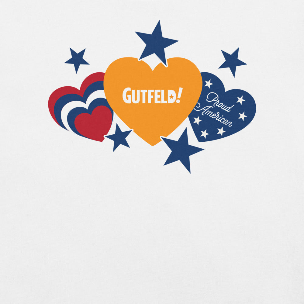 Gutfeld! Hearts And Stars T-Shirt White