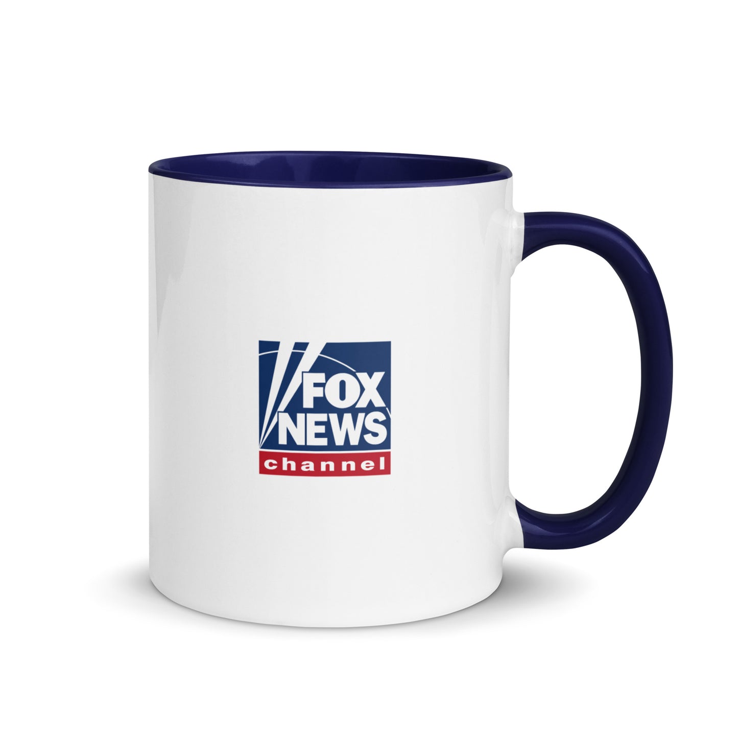 A bright morning coffee setup on a suburban patio table featuring the official FOX News drinkware.