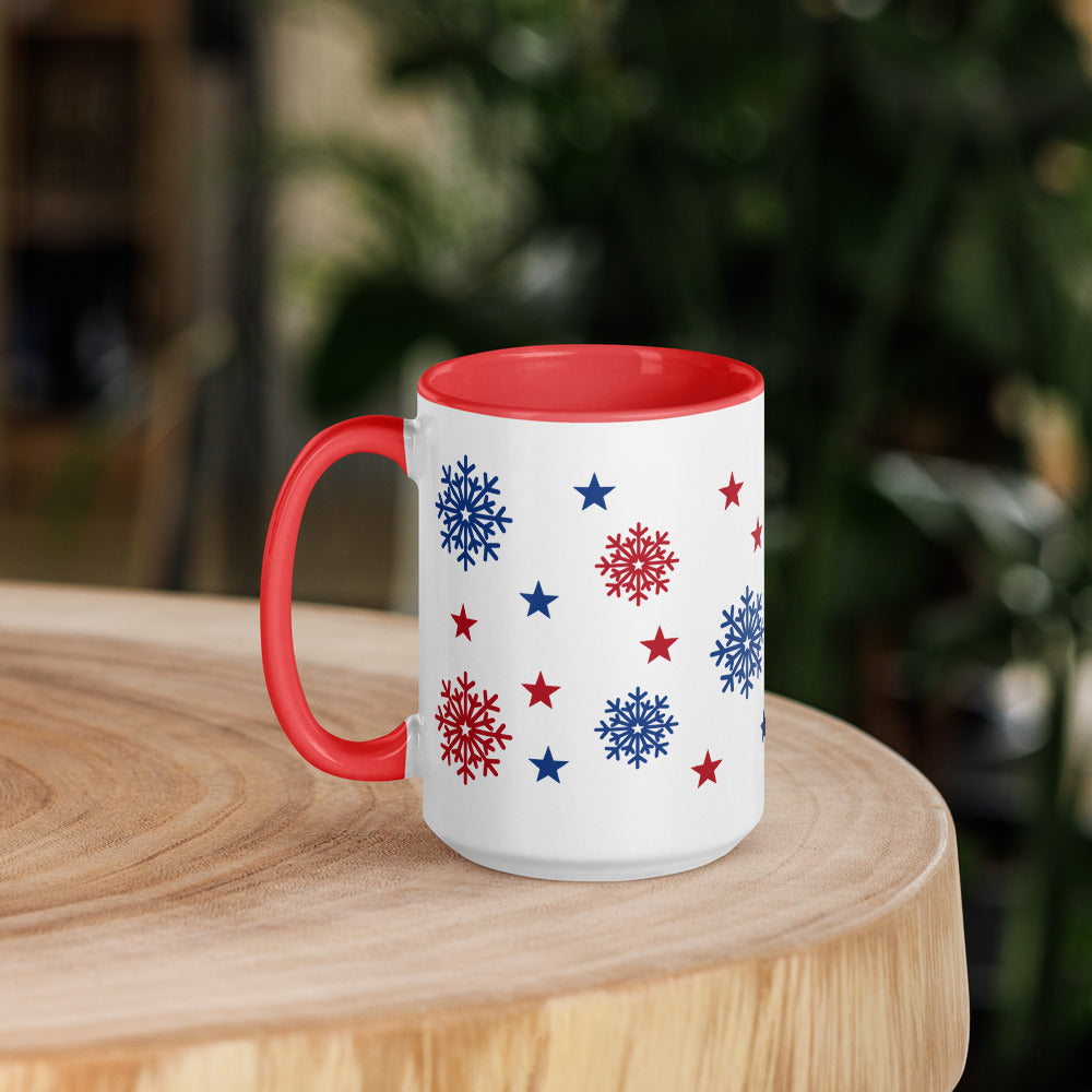 FOX News Holiday Snowflakes Two Tone Mug