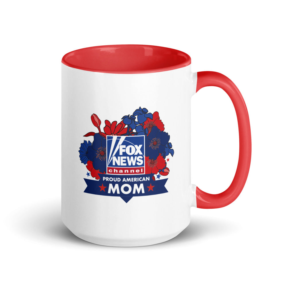 A clean, minimalist product presentation of the FOX News ceramic mug against a neutral background.