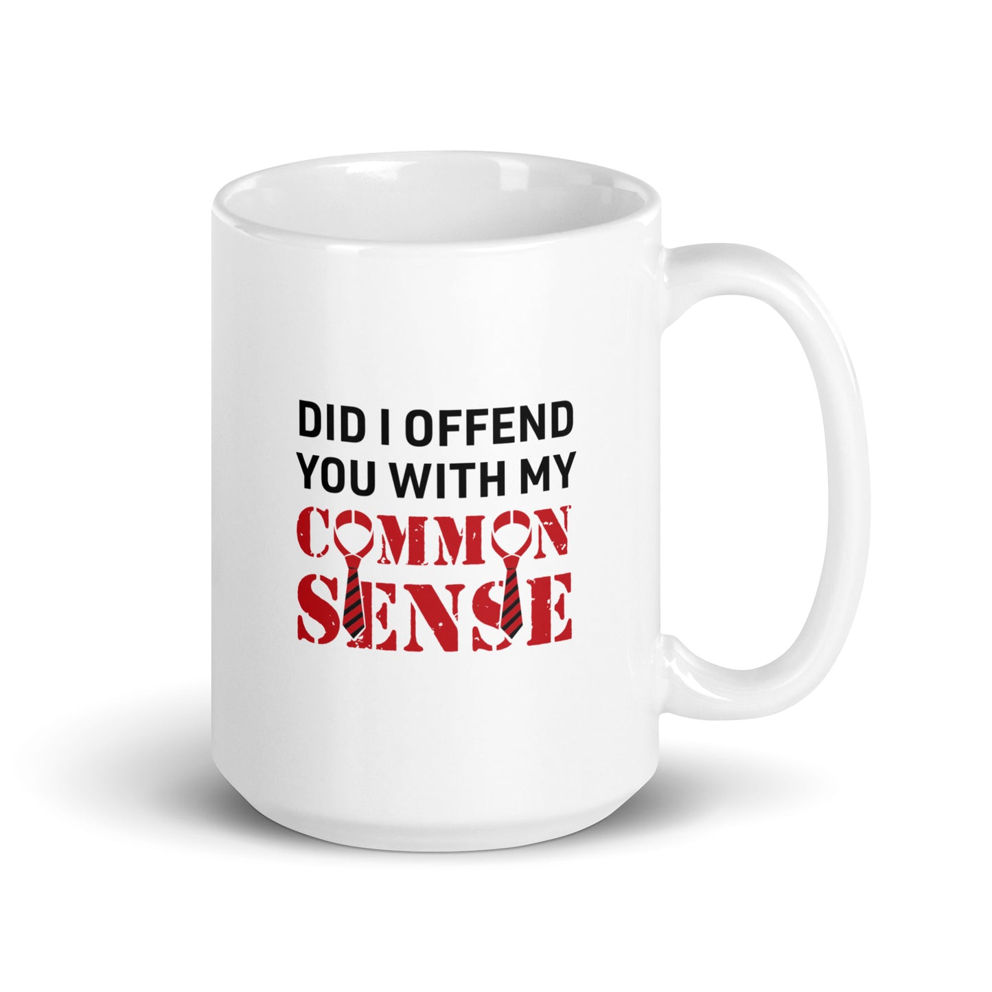 Detailed view of the ceramic drinkware handle and printed patriotic design.