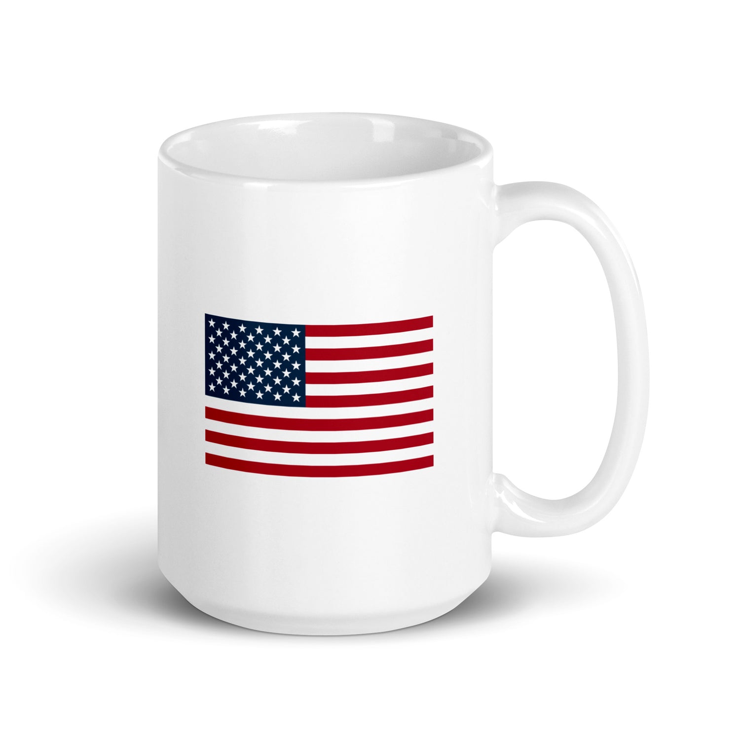Rear view of the mug showing the clean, minimalist white ceramic surface