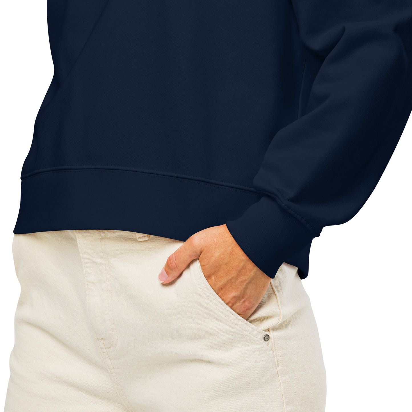 Front view of the FOX News Proud American Mom sweatshirt in French Navy displayed on a clean background.