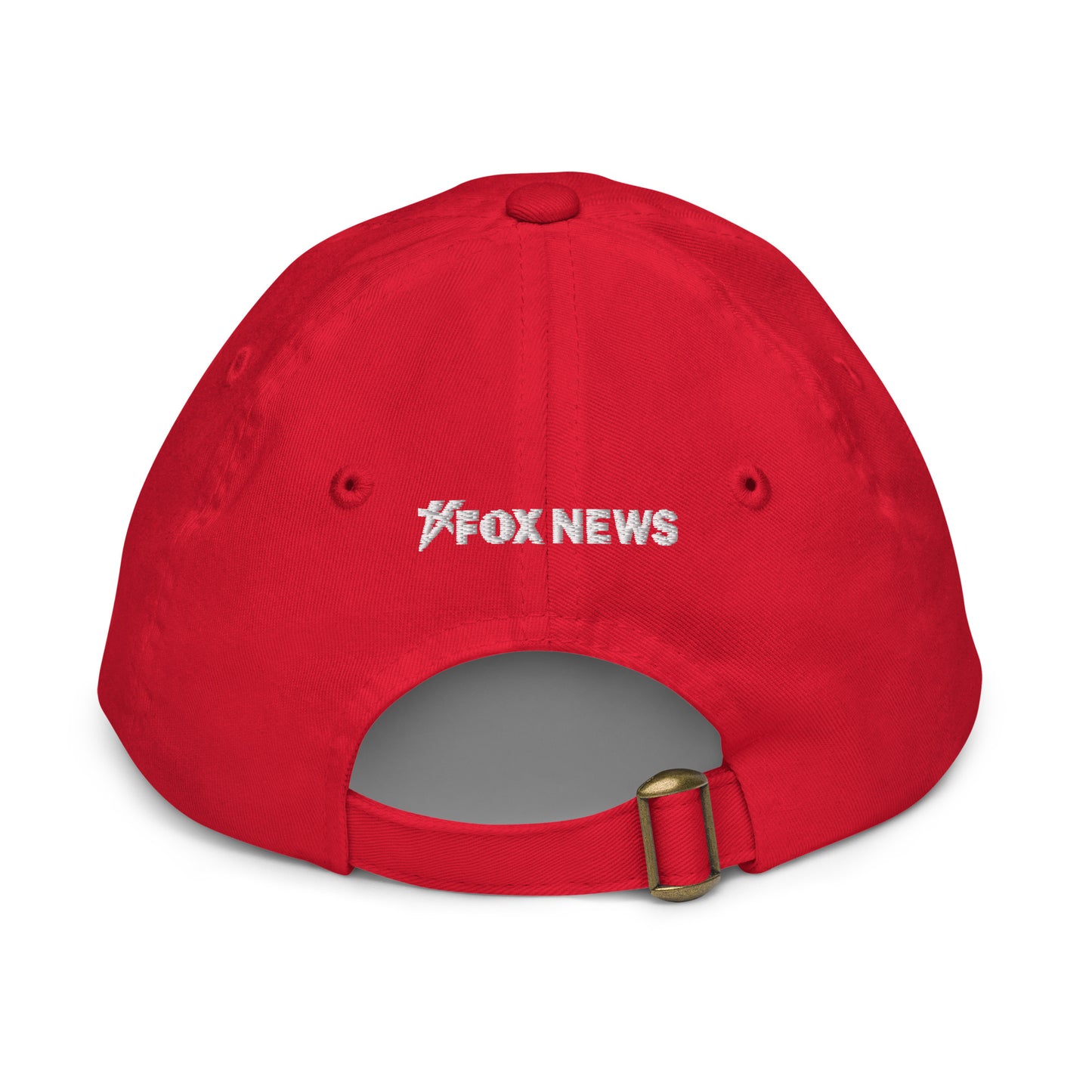 Lifestyle view of a child wearing the comfortable patriotic youth hat during a sunny outdoor family activity.