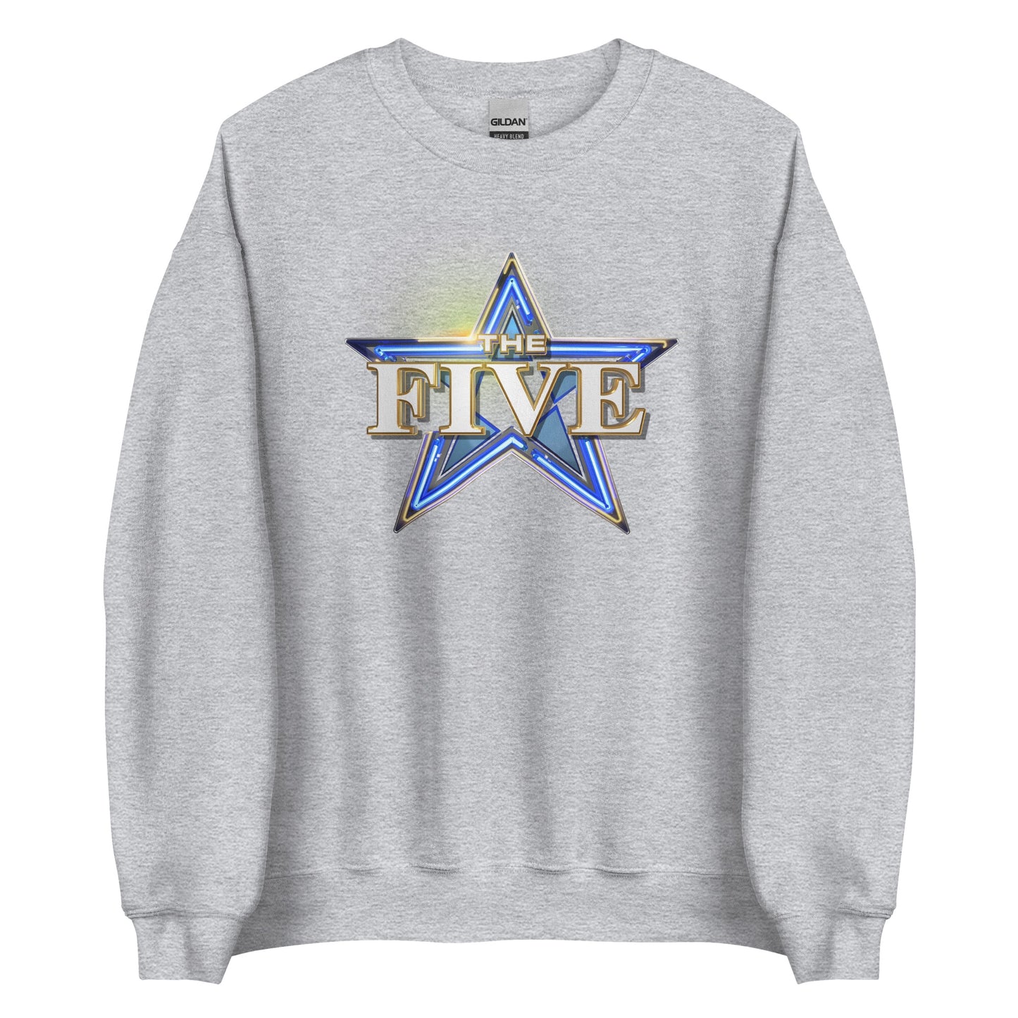 An outdoor lifestyle shot featuring the FOX News sweatshirt draped over a chair on a bright morning patio.