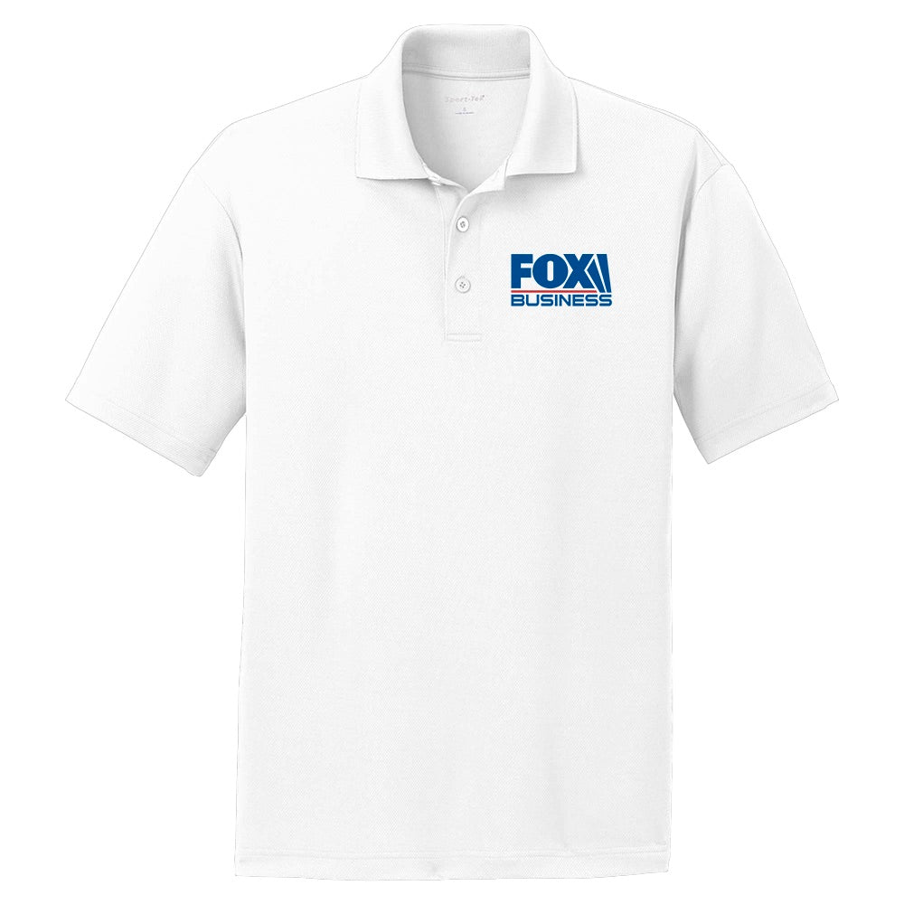 A navy FOX Business Logo Embroidered Polo displayed against a clean, neutral background.