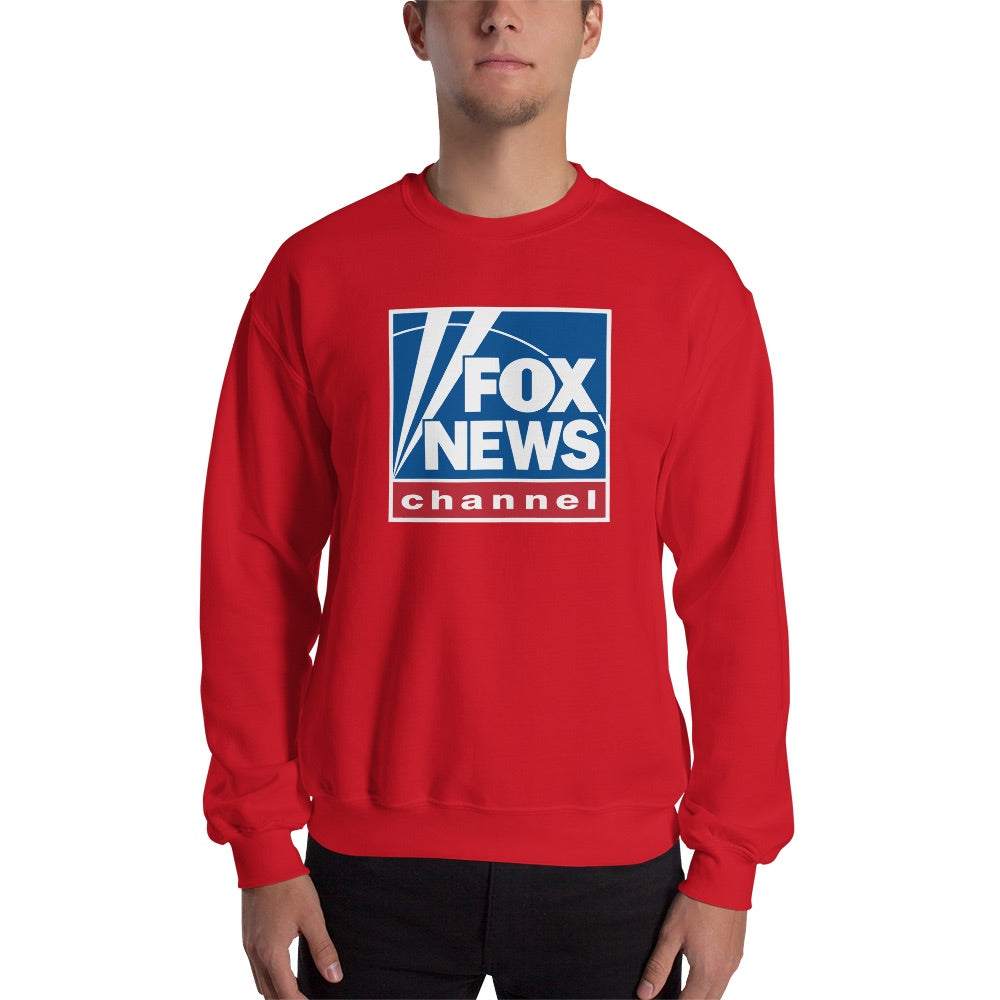 A group of everyday Americans in a park setting wearing FOX News logo apparel.