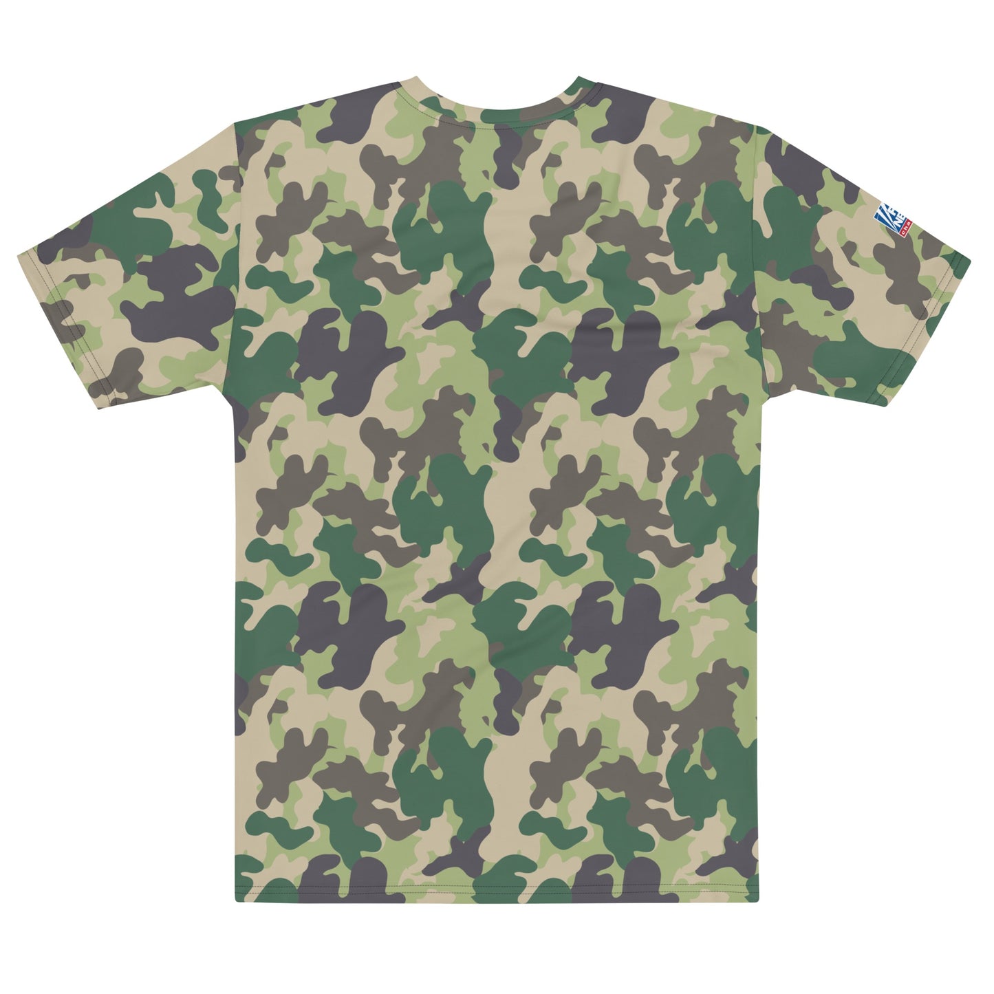 Close-up shot of the FOX News Camo T-Shirt highlighting the crisp print of the FOX News logo against the camo pattern.