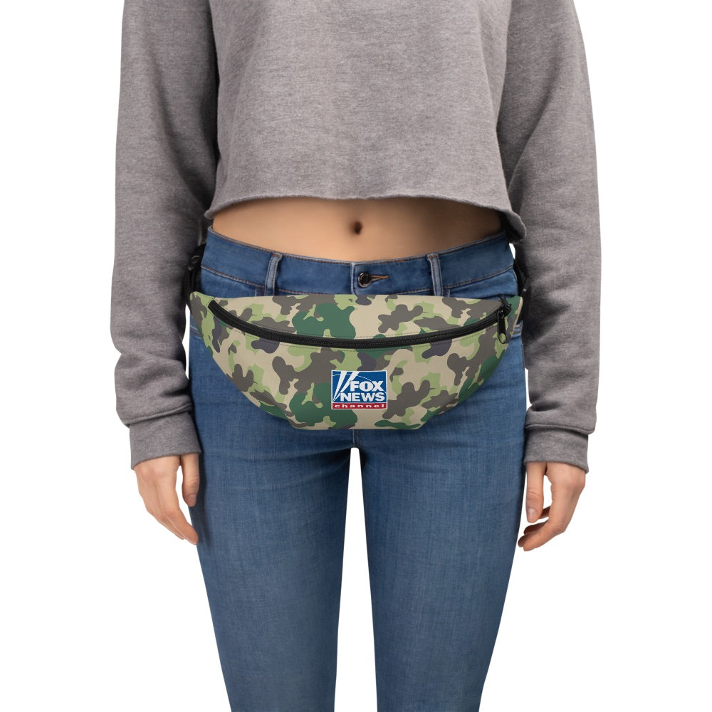 Front view of the FOX News Camo Fanny Pack displayed clearly with a clean background.